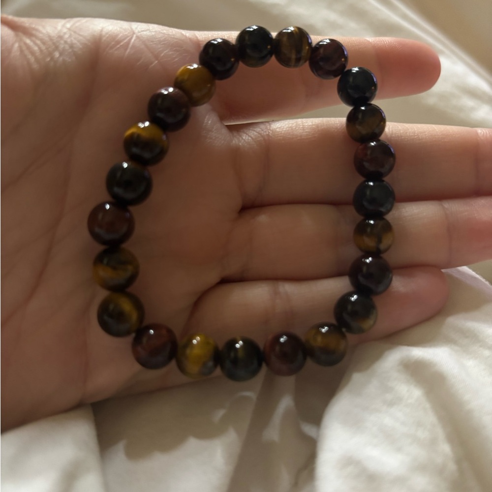 NEW AUTHENTIC TIGERS EYE STRETCHY UNISEX FOR BRACELET